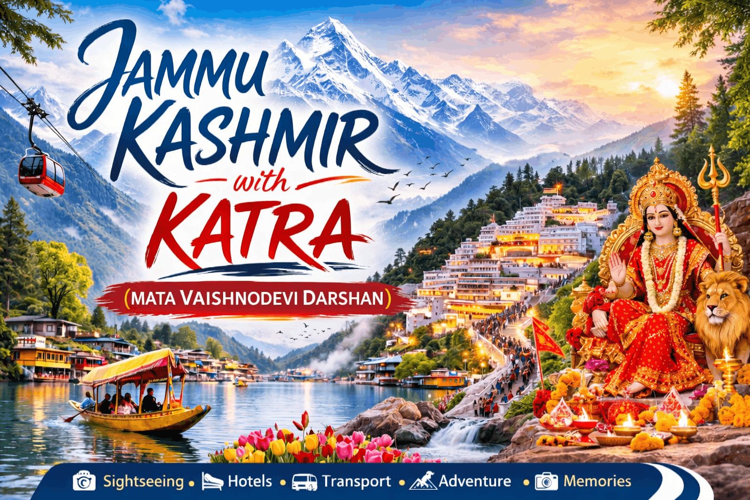 Jammu Kashmir Tour with Mata Vaishnodevi Darshan